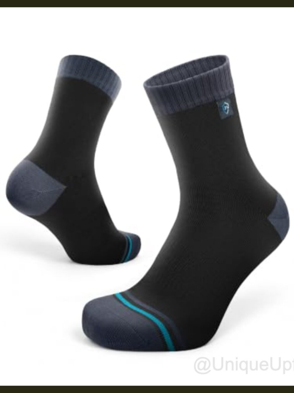 Waterproof Breathable Quarter Crew Athletic Socks Lightweight Nylon Blend